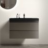 Alice 36" Gray Bathroom Vanity with Sink, Large Storage Wall Mounted Floating Bathroom Vanity for Modern Bathroom