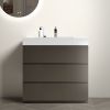 Alice 36" Gray Bathroom Vanity with Sink, Large Storage Freestanding Bathroom Vanity for Modern Bathroom