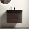 Alice 30" Walnut Bathroom Vanity with Sink, Large Storage Wall Mounted Floating Bathroom Vanity for Modern Bathroom