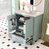 30" Bathroom Vanity with Sink Combo, Multi-functional Bathroom Cabinet with Doors and Drawer, Solid Frame and MDF Board