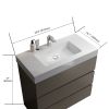 Alice 36" Gray Bathroom Vanity with Sink, Large Storage Freestanding Bathroom Vanity for Modern Bathroom