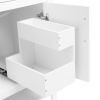 30" Bathroom Vanity with Sink, Multi-functional Bathroom Cabinet with Doors and Drawers, Solid Frame and MDF Board