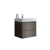 Alice 24" Gray Bathroom Vanity with Sink, Large Storage Wall Mounted Floating Bathroom Vanity for Modern Bathroom