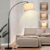 Arc floor lamps for living room, Dimmable Floor Lamp with Adjustable Head, Black Finish Modern Floor Lamp, Over Couch Tall