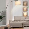 Arc floor lamps for living room, Dimmable Floor Lamp with Adjustable Head, Black Finish Modern Floor Lamp, Over Couch Tall