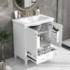 30" Bathroom Vanity with Sink Combo, Multi-functional Bathroom Cabinet with Doors and Drawer, Solid Frame and MDF Board