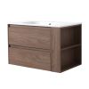 30" Wall Mounting Bathroom Vanity With Gel Sink