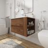 30" Wall Mounting Bathroom Vanity With Gel Sink