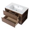 30" Wall Mounting Bathroom Vanity With Gel Sink