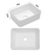 Bathroom Vessel Sink White Porcelain Ceramic Vanity Sink Art Basin without Faucet and Drain