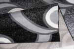 Jersey Area Rugs, Carpets For Livingroom, 7x10 Area Rugs ,3988 Black-Grey