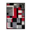 Jersey Area Rugs, Carpets For Livingroom, 5x7 Area Rugs ,3006 Black-Grey