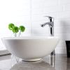 Bathroom Vessel Sink White Porcelain Ceramic Vanity Sink Art Basin without Faucet and Drain