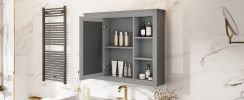 35'' x 27.5'' Medicine Cabinet, Wall Mounted Bathroom Storage Cabinet, Modern Bathroom Wall Cabinet with Mirror