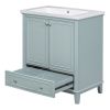 30" Bathroom Vanity with Sink Combo, Multi-functional Bathroom Cabinet with Doors and Drawer, Solid Frame and MDF Board