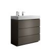 Alice 36" Gray Bathroom Vanity with Sink, Large Storage Freestanding Bathroom Vanity for Modern Bathroom