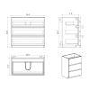 Alice 36" Gray Bathroom Vanity with Sink, Large Storage Freestanding Bathroom Vanity for Modern Bathroom