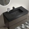 Alice 36" Gray Bathroom Vanity with Sink, Large Storage Wall Mounted Floating Bathroom Vanity for Modern Bathroom