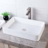 Bathroom Vessel Sink White Porcelain Ceramic Vanity Sink Art Basin without Faucet and Drain