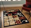 Jersey Area Rugs, Carpets For Livingroom, 7x10 Area Rugs ,3005 Black