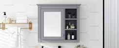 30'' x 28'' Medicine Cabinet, Wall Mounted Bathroom Storage Cabinet, Modern Bathroom Wall Cabinet with Mirror,Medicine Cabinet