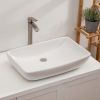 Bathroom Vessel Sink White Porcelain Ceramic Vanity Sink Art Basin without Faucet and Drain