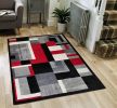 Jersey Area Rugs, Carpets For Livingroom, 5x7 Area Rugs ,3006 Black-Grey