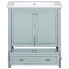 30" Bathroom Vanity with Sink Combo, Multi-functional Bathroom Cabinet with Doors and Drawer, Solid Frame and MDF Board