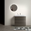 Alice 36" Gray Bathroom Vanity with Sink, Large Storage Freestanding Bathroom Vanity for Modern Bathroom