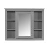 35'' x 27.5'' Medicine Cabinet, Wall Mounted Bathroom Storage Cabinet, Modern Bathroom Wall Cabinet with Mirror