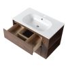 30" Wall Mounting Bathroom Vanity With Gel Sink