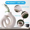 2Pcs Nordic Ceramic Vase Snuggle Set White Matte Creative Vase INS Flower Pot Living Room Home Offical Desktop Decor Accessories