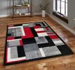 Jersey Area Rugs, Carpets For Livingroom, 5x7 Area Rugs ,3006 Black-Grey