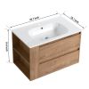 30" Wall Mounting Bathroom Vanity With Gel Sink