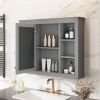 35'' x 27.5'' Medicine Cabinet, Wall Mounted Bathroom Storage Cabinet, Modern Bathroom Wall Cabinet with Mirror