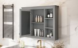 35'' x 27.5'' Medicine Cabinet, Wall Mounted Bathroom Storage Cabinet, Modern Bathroom Wall Cabinet with Mirror